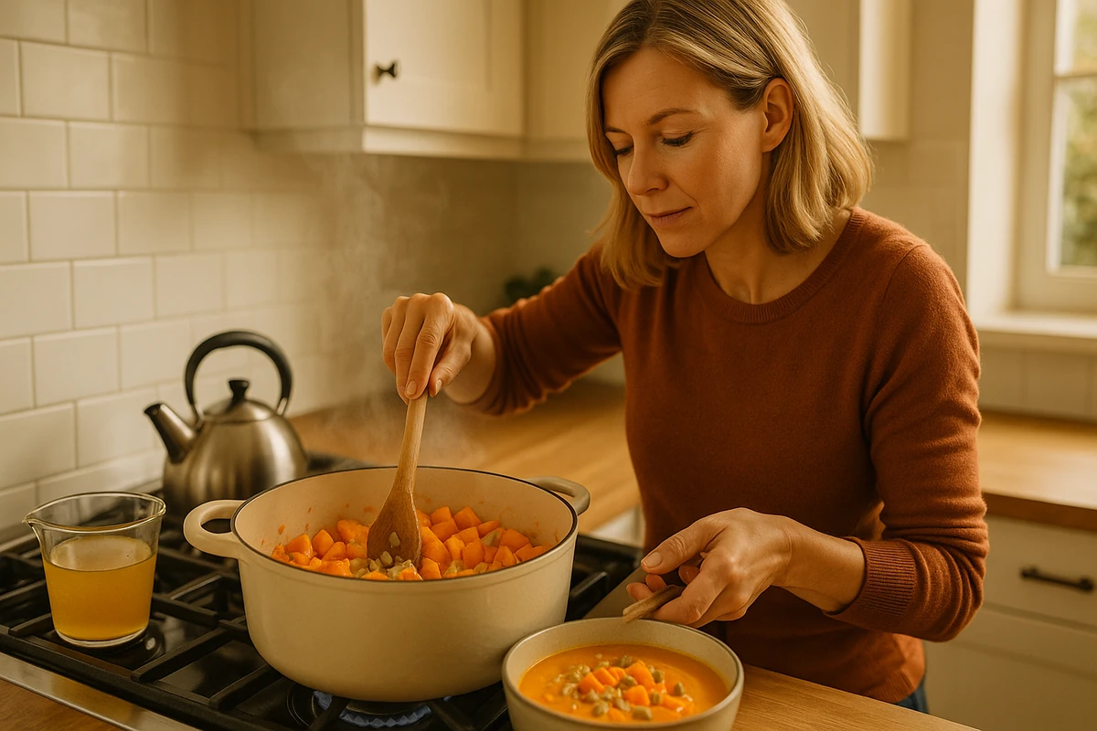 Dětská verze polévky s jogurtem a semínky