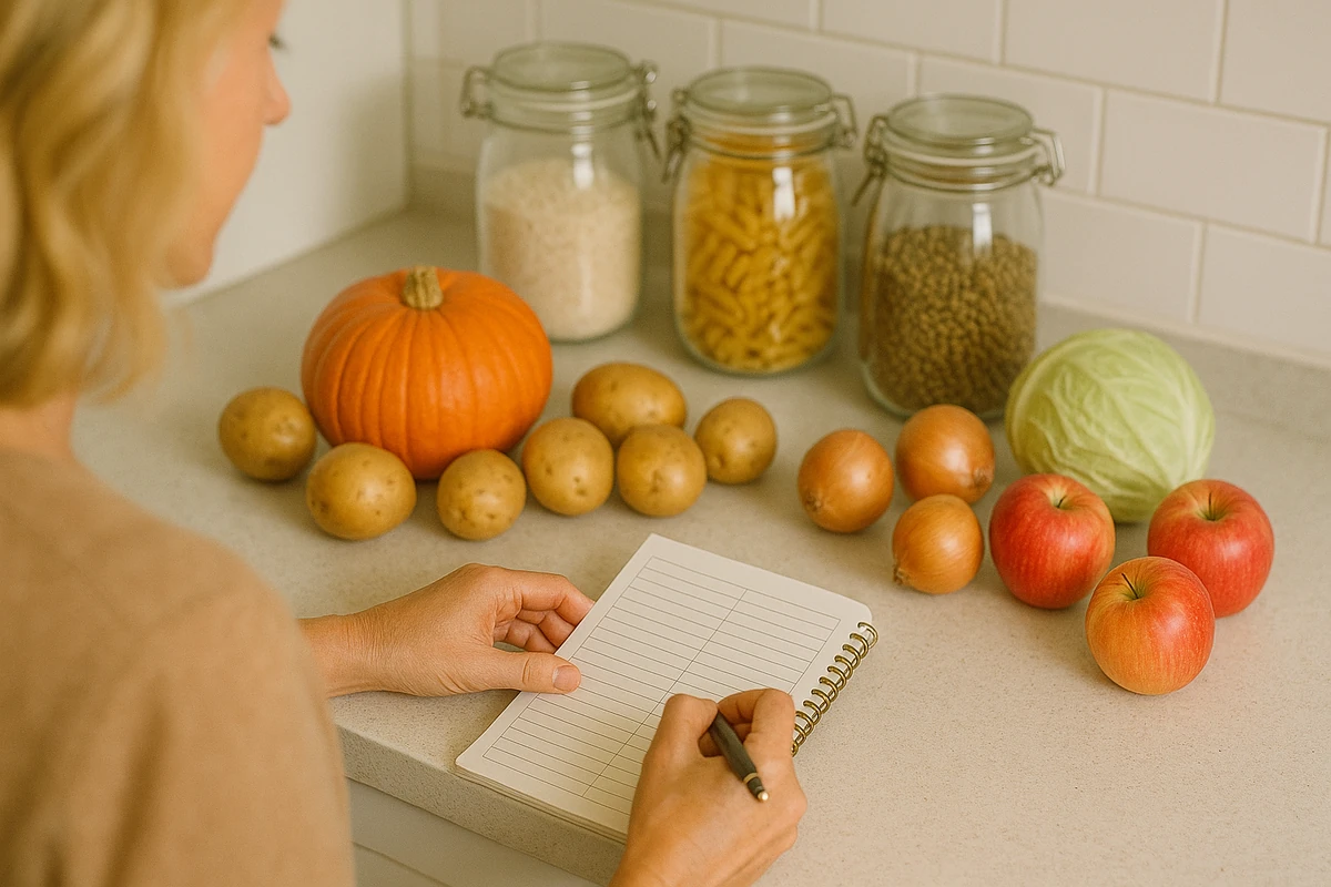 podzimní jídelníček – nákupní list