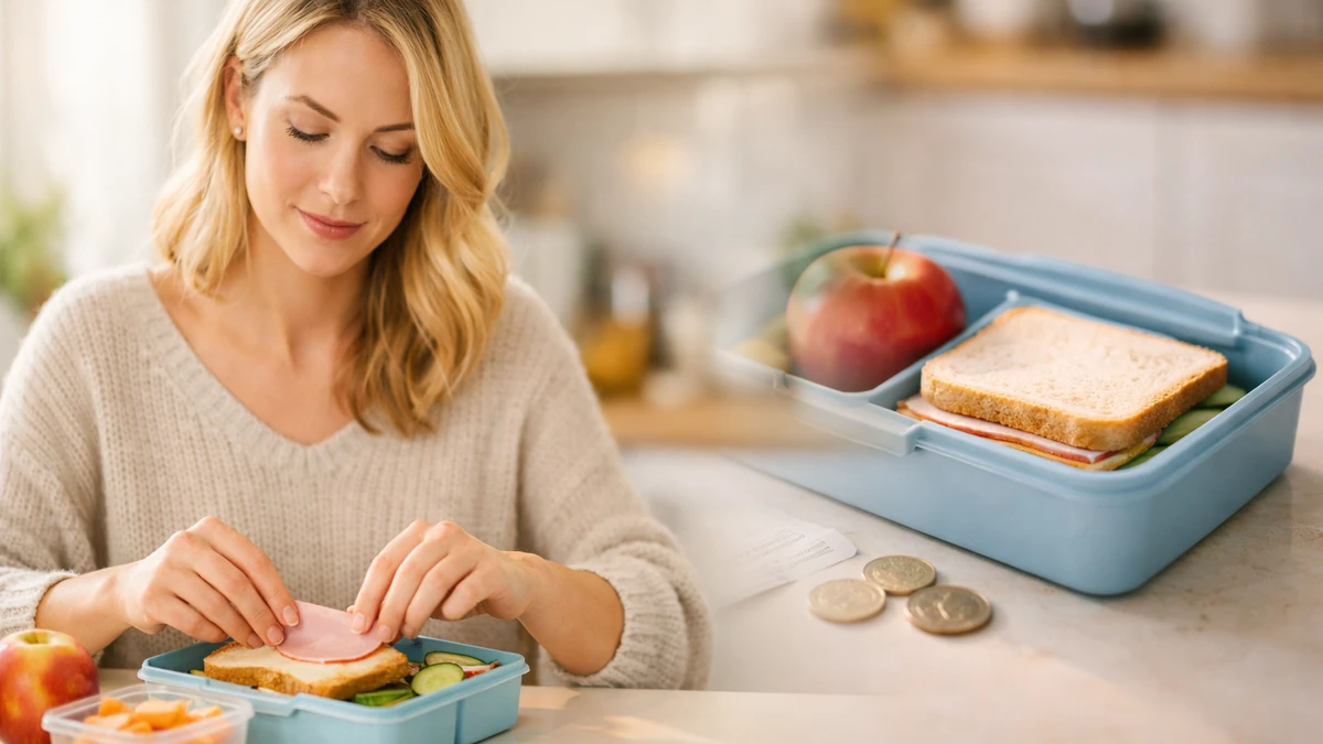 Maminka připravuje svačinu do školy.