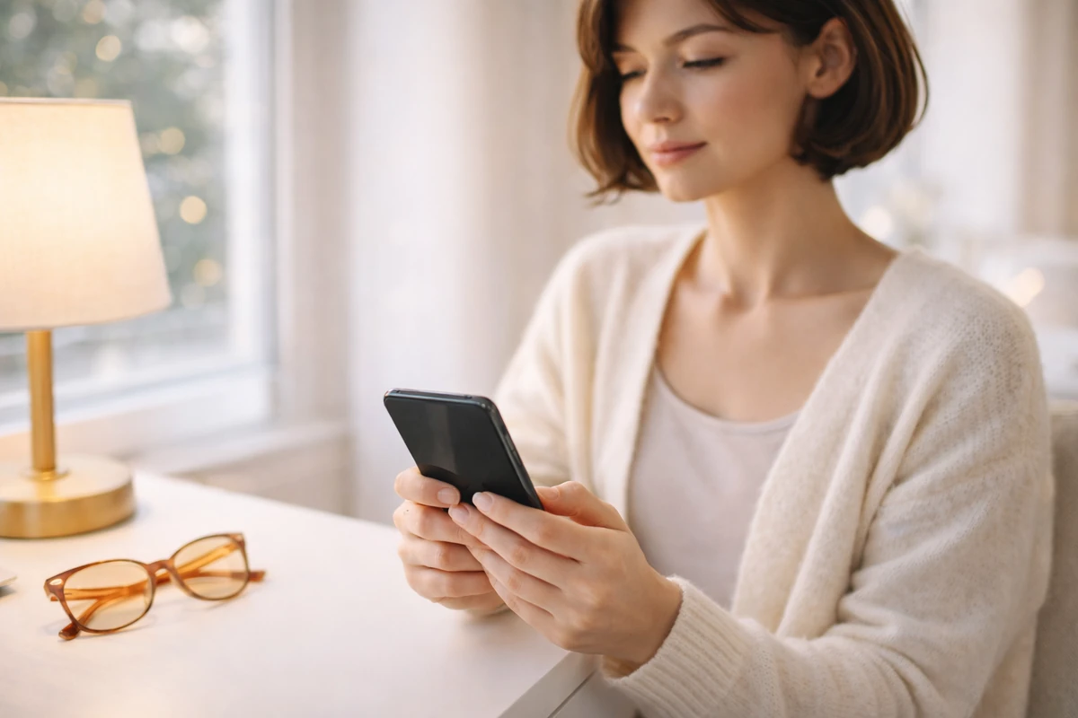 Telefon s aktivním nočním režimem