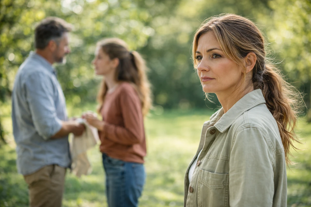 Žena u kuchyňské linky plánuje domácnost