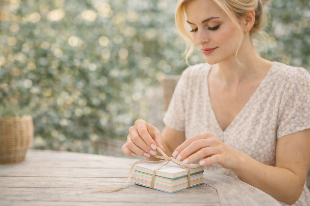 Žena uzavírá den jednoduchým plánem