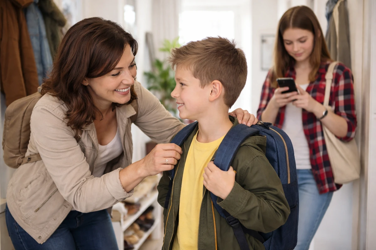 Rodina na procházce ve městě