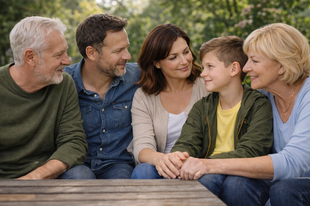 Rodina si zapisuje domácí dohody